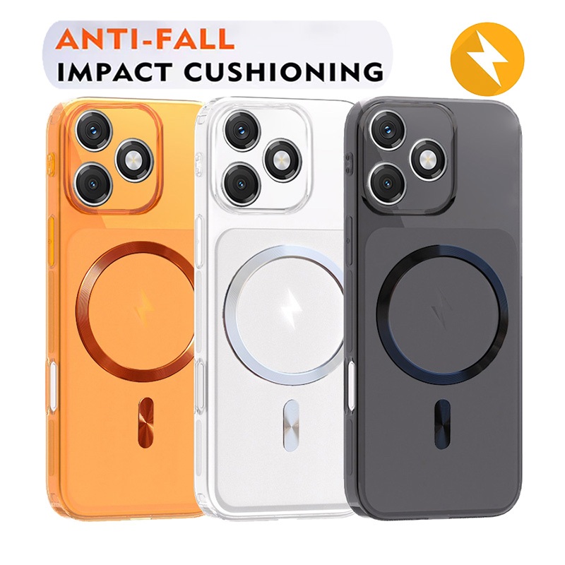 นุ่มสําหรับ Honor X8D X5C Plus X6D X9D Macaron สี CD รูปแบบ Magnetic Coil Lightning กลับรูปแบบโปร่งใ