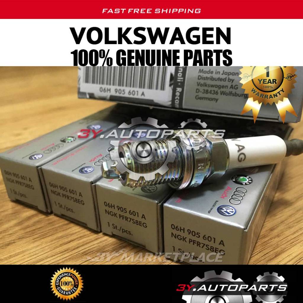 ของแท้ 06H905601เอ 06ชม.905611 (@4 ชิ้น) PFR7S8EG NGK SPARK PLUG สําหรับ VW BEETLE EOS GOLF MK6 GTI 