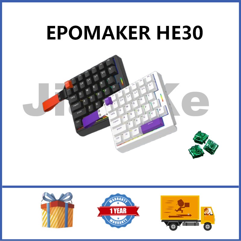 EPOMAKER HE30 คีย์บอร์ดแบบกลไก 30% 8K RGB คีย์บอร์ดสวิตช์แม่เหล็กสําหรับเล่นเกมมือเดียว