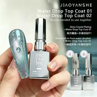 【พร้อมส่ง】 JYS ท็อปหยดน้ำ 2 steps Jiao yan she No-Wiper Water Drop Top Coat เหมาะสําหรับผลเคลือบคริสตัลฤดูร้อนเหมาะสําหรับร้านเสริมสวยและใช้ในบ้าน