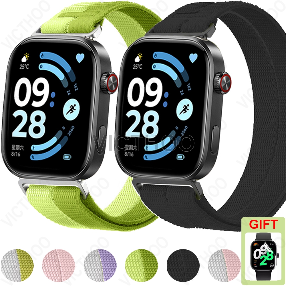 ใหม่สายรัดไนลอนเปลี่ยนสร้อยข้อมืออุปกรณ์เสริมสําหรับ Redmi Watch 6 5 4 / Xiaomi Smart Band 9 8 Pro