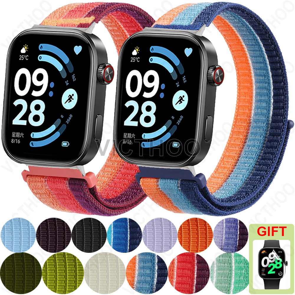 ใหม่สายรัดไนลอนเปลี่ยนสร้อยข้อมืออุปกรณ์เสริมสําหรับ Redmi Watch 6 5 4 / Xiaomi Smart Band 9 8 Pro