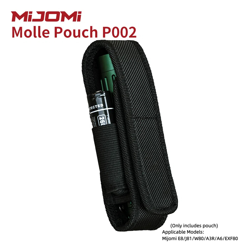 MIJOMI P002 ไฟฉาย Molle กระเป๋า saber กระเป๋าเก็บ Carrier ไนลอน Molle Mag กระเป๋าทหาร Molle กระเป๋า 156 มม.x26 มม.EDC ขนาดไฟฉายไฟฉายกระเป๋า