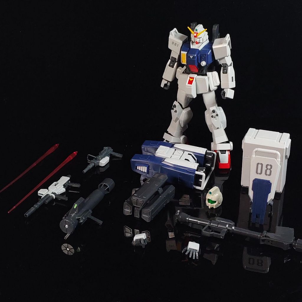 Kk Airborne Backpack rx-78 พร้อมสติ๊กเกอร์น้ํา รวมถึงตัว +Jim Head Assembly Model DIY,Cool HG Land Battle Gundam [Water Cladding + Stand]