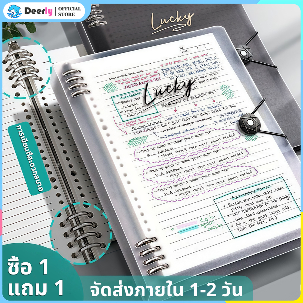 สมุดโน๊ตบุ๊ค สมุดโน้ต สมุดจดบันทึก สมุดบันทึก สมุดจดศัพท์ สมุดไดอารี่ สมุดนักเรียน สมุดสันห่วง A5 muji notebook planner