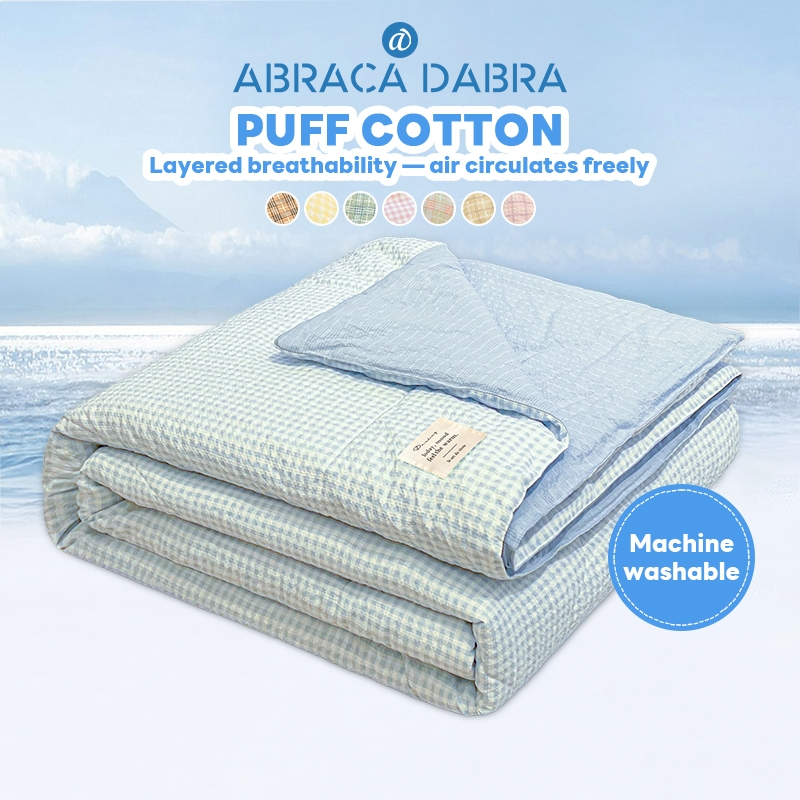 Abraca Dabra Blanket ผ้านวมบางลายสก็อตญี่ปุ่นสไตล์มูจิ 5ฟุต 6.5ฟุต