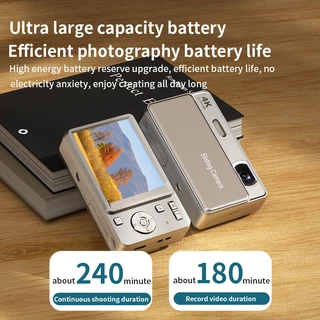 กล้องดิจิตอล 4K Ultra HD 64MP 2.8 "หน้าจอ IPS 16X ซูม AF ออโต้โฟกัสพร้อมไฟเติม Type-C ชาร์จกล้องดิจิตอลขนาดเล็กสําหรับนักเรียนเริ่มต้น Vlogging & Travel