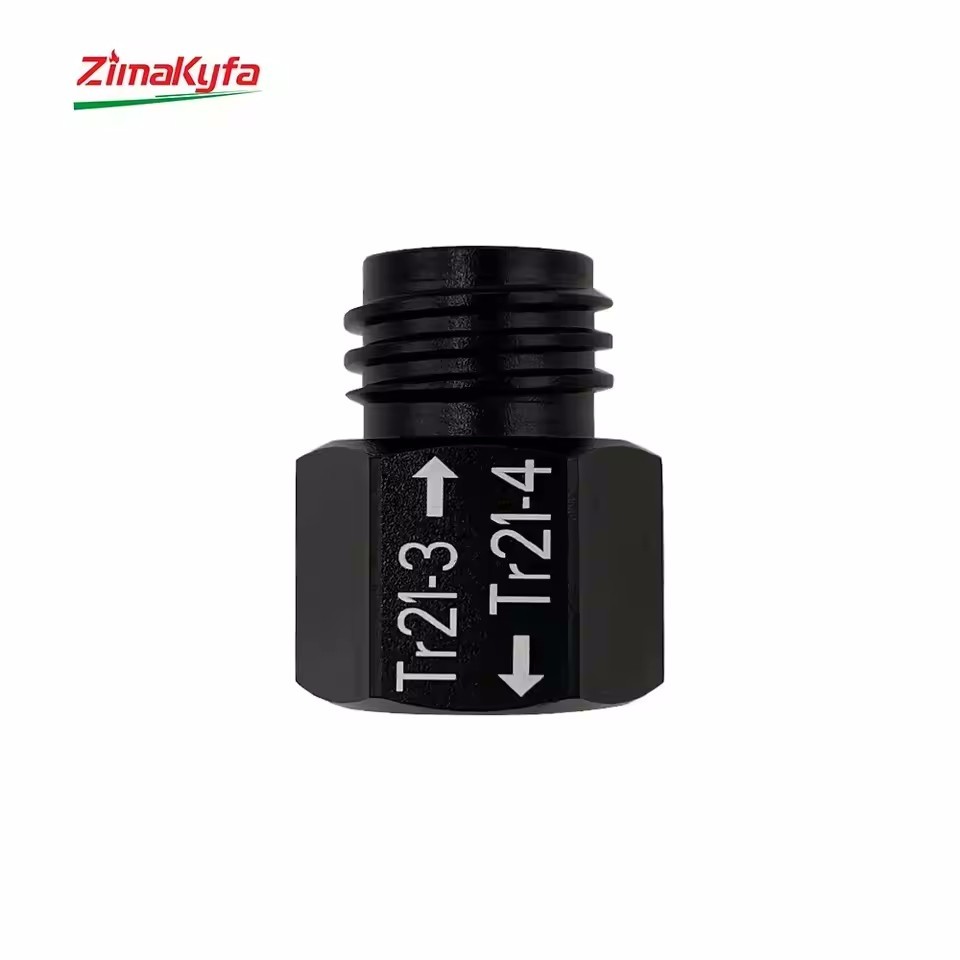 สีดํา CO2 แก๊สแปลง Adaptor สําหรับ Sodastram Tr21-4 หญิง Tr21-3 ชาย Threads Quooker Cube ถังเอาต์พุต