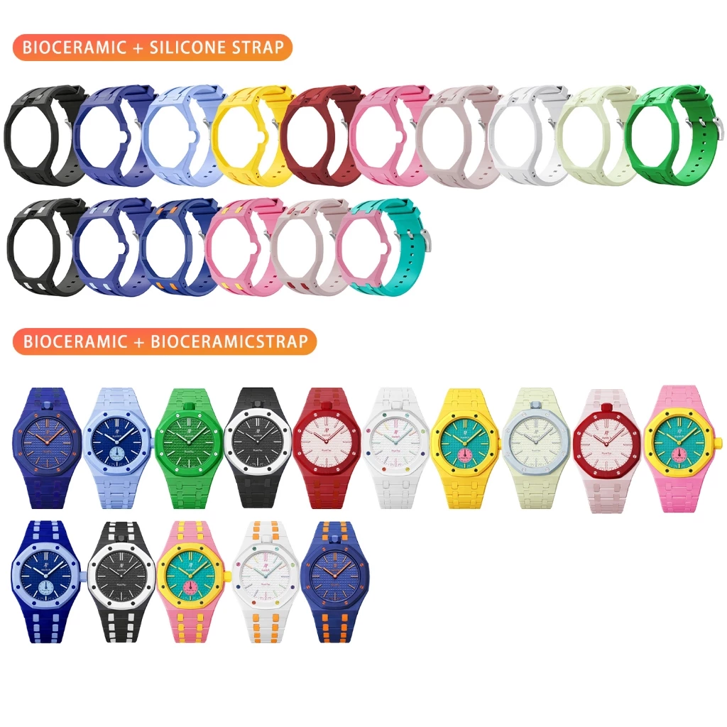 เหมาะสําหรับเคสเซรามิกดัดแปลง AP Swatch co สายซิลิโคน/เซรามิก เคส Swatch ในตัว[ไม่มีนาฬิกาพก]