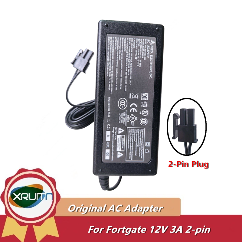 2-PIN 12V 3A Charger อะแดปเตอร์ AC สําหรับ FortiGate Fortinet FG-40C FG-30E FG-40F FG-60D FG-60C FG-