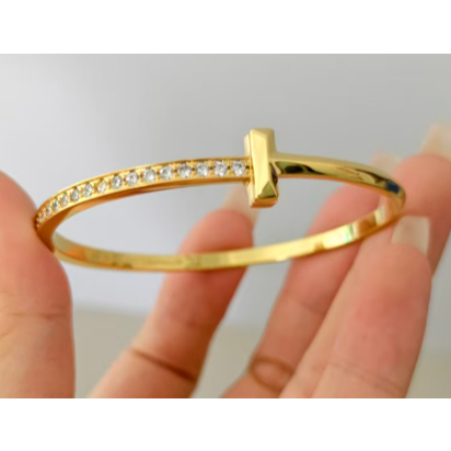 กําไลข้อมือรูปตัว T Slim ของ Minimalist Inlaid รูปที่ 4