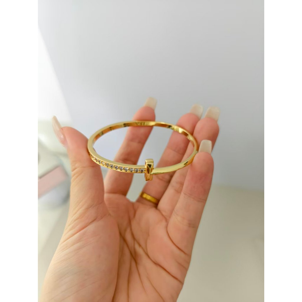 กําไลข้อมือรูปตัว T Slim ของ Minimalist Inlaid รูปที่ 5