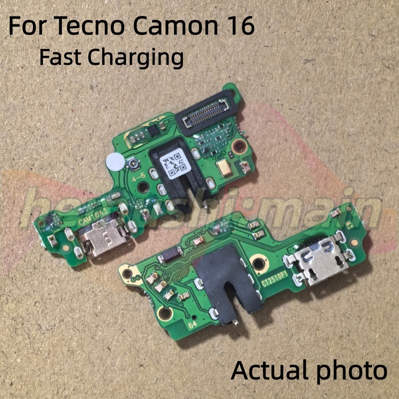 USB ชาร์จ charger พอร์ตสําหรับ Tecno Camon 16 CE7 เมนบอร์ด Flex พอร์ต USB ริบบิ้น flex สายโทรศัพท์หางปลั๊กข้อมูลสาย