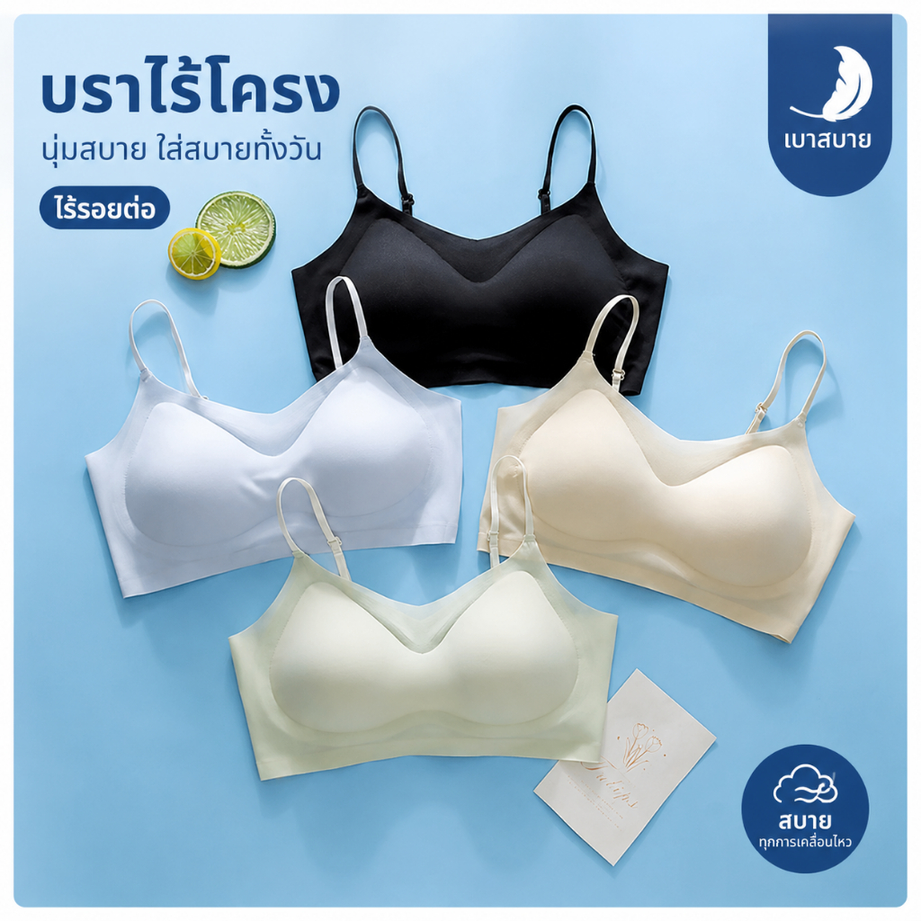 ชุดชั้นในไร้รอยต่อ บางและเย็น สายสปันบิ๊วแบบบาง สัมผัสเย็นแช่แข็ง ซึมซับเร็ว บอดี้สูทสายเดี่ยวสุดคิว กระชับหลัง สไตล์สาวๆ สำหรับฤดูร้อน-N899