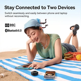 BASEUS สินค้าใหม่Baseus Bass WM02s หูฟังไร้สาย True 36H Long Playtime Bluetooth 6.0 IPX5 กันน้ํา Super Bass Featherlight