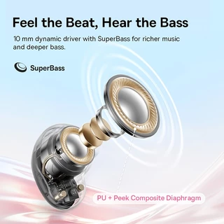 BASEUS สินค้าใหม่Baseus Bass WM02s หูฟังไร้สาย True 36H Long Playtime Bluetooth 6.0 IPX5 กันน้ํา Super Bass Featherlight