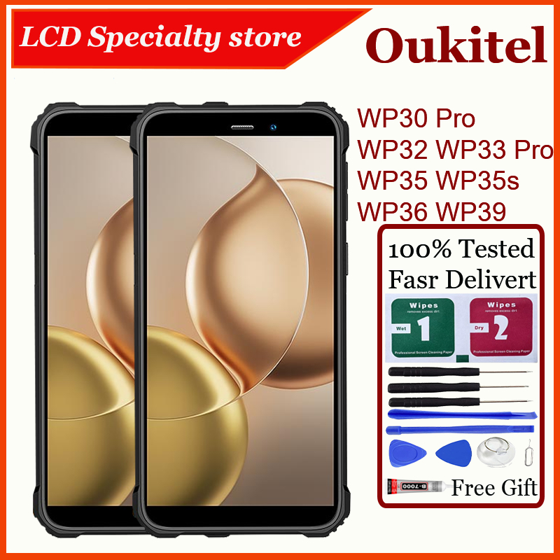 Original สําหรับ Oukitel WP30 Pro WP32 WP33 Pro WP35 WP35s WP36 WP39 จอแสดงผล LCD หน้าจอสัมผัสเปลี่ย
