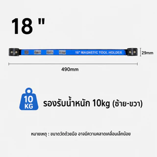 บาร์แม่เหล็กแขวนเครื่องมือช่าง บาร์แม่เหล็กติดผนัง ที่แขวนเครื่องมือ Magnetic Tool Holder แรงดูดสูง จัดเก็บเป็นระเบียบ ขนาด 8 12 18 24 นิ้ว แข็งแรงทนทาน T0096
