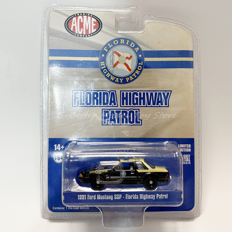 Greenlight 1:64 โลหะDiecastรุ่นรถFord Mustang SSP-ฟลอริดา/North Carolina Highway Patrolจําลองขนาดเล็