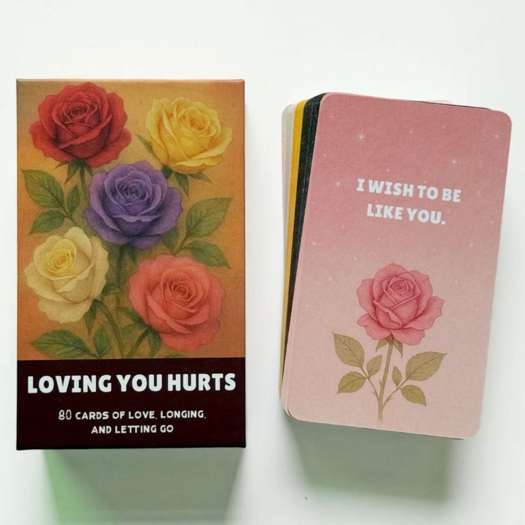 Loving You Hurts Oracle ไพ่ข้อความความรัก 80 ใบ สำหรับการทบทวนความสัมพันธ์และการเริ่มต้นใหม่ ภาษาอังกฤษ