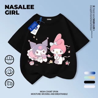 [จัดส่งในวันเดียวกัน] เด็กผ้าฝ้ายสีม่วงเสื้อยืดการ์ตูน คุโรมิ สนุกพิมพ์ฤดูร้อนเสื้อผ้าระบายอากาศแขนสั้นเหมาะสําหรับ 3-16 ชายหญิง