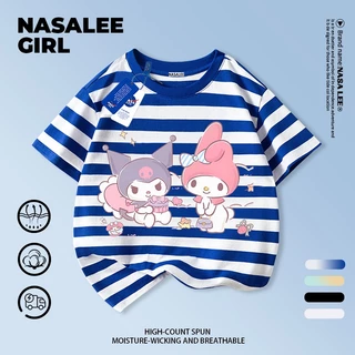 [จัดส่งในวันเดียวกัน] เด็กผ้าฝ้ายสีม่วงเสื้อยืดการ์ตูน คุโรมิ สนุกพิมพ์ฤดูร้อนเสื้อผ้าระบายอากาศแขนสั้นเหมาะสําหรับ 3-16 ชายหญิง