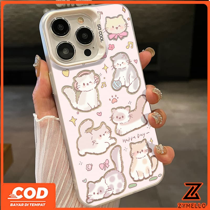 เหมาะสําหรับ Honor X5C X9C X8C X7C X5B PLUS X5B X6A X6B X8B X9B การ์ตูนคู่แมว 2-in-1 shock-absorbing TPU เคสโทรศัพท์