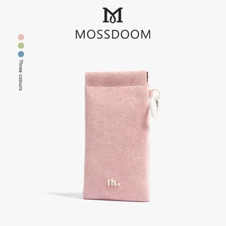 MOSSDOOM Aeva กระเป๋าทรงกระบอกมินิ หนังกลับนุ่ม พกพาง่าย กระเป๋าใส่แว่นตา
