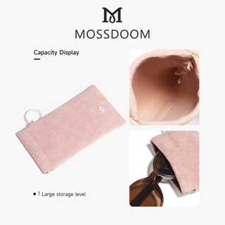 MOSSDOOM Aeva กระเป๋าทรงกระบอกมินิ หนังกลับนุ่ม พกพาง่าย กระเป๋าใส่แว่นตา