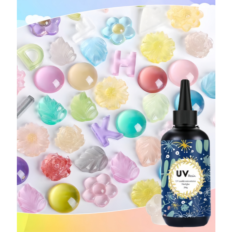 พร้อมส่ง กาว UV เรซิ่น 100g กาวอีพ็อกซี่ แห้งเร็ว ใส ไม่เหลือง สำหรับทำเครื่องประดับ DIY งานจิวเวลรี่ งานฝีมือ