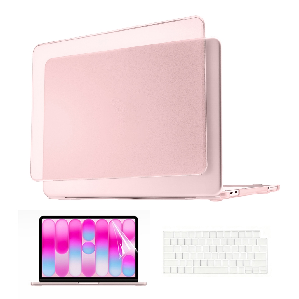 สําหรับ MacBook Neo Case 13 นิ้ว 2026 (A3404) ป้องกันรอยขีดข่วนฮาร์ดเชลล์ฝาครอบ TPU คีย์บอร์ดฟิล์มพร้อมฟิล์มหน้าจอ