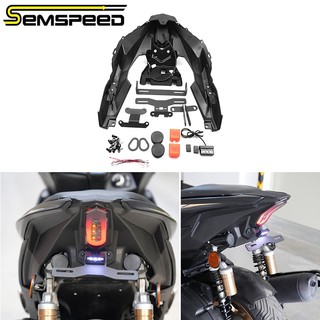 【SEMSPEED】For Yamaha NVX Aerox V2 Motorcycle Tail Tidy Rear License Plate Holder w/ Taillight Assembly