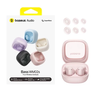 BASEUS สินค้าใหม่Baseus Bass WM02s หูฟังไร้สาย True 36H Long Playtime Bluetooth 6.0 IPX5 กันน้ํา Super Bass Featherlight