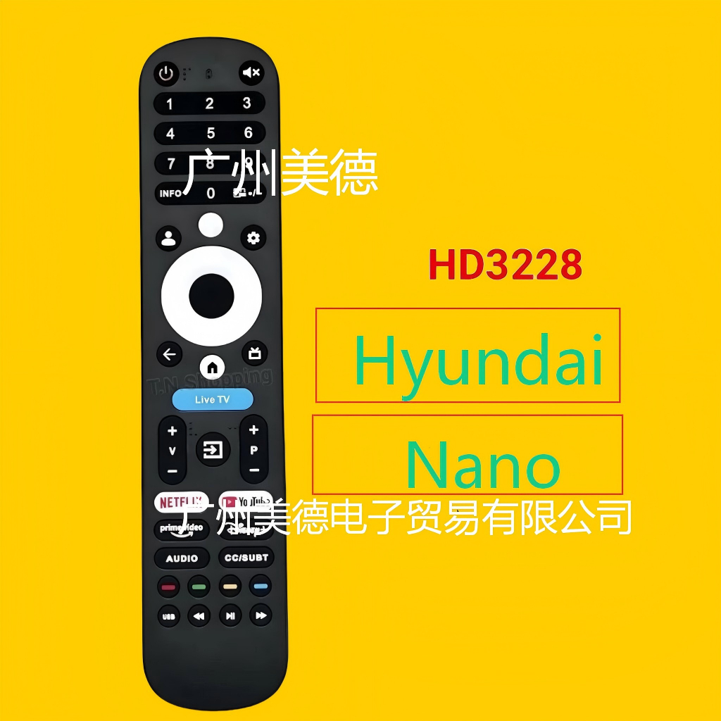รีโมทสมาร์ททีวี ASTRON relace สําหรับนาโน ยี่ห้อ รุ่น 40Q1000, 50Q1000, 55Q1000/Hyundai รุ่น HD3228 