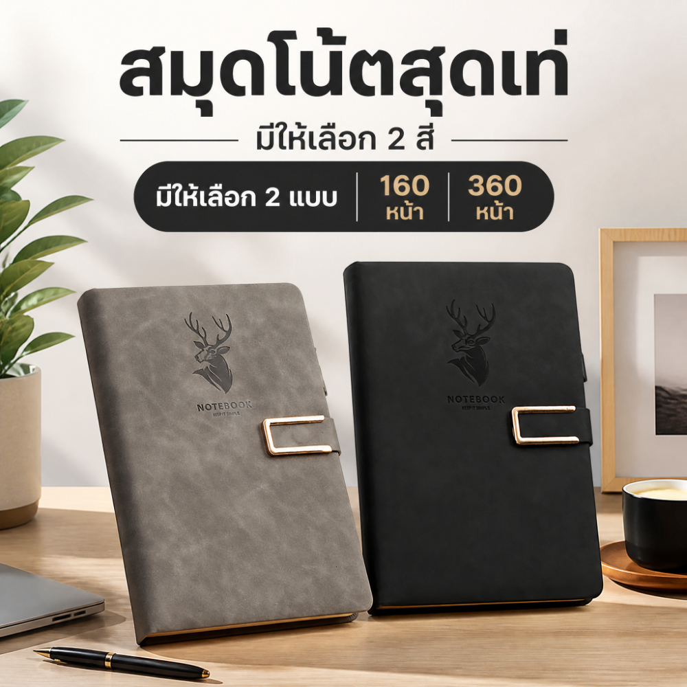 พร้อมส่ง สมุดโน้ต A5 สมุดจดบันทึก ลายเส้น 25 บรรทัด กระดาษสีครีม ถนอมสายตา เขียนลื่น ไม่ซึมหมึก สำหรับนักเรียน ออฟฟิศ