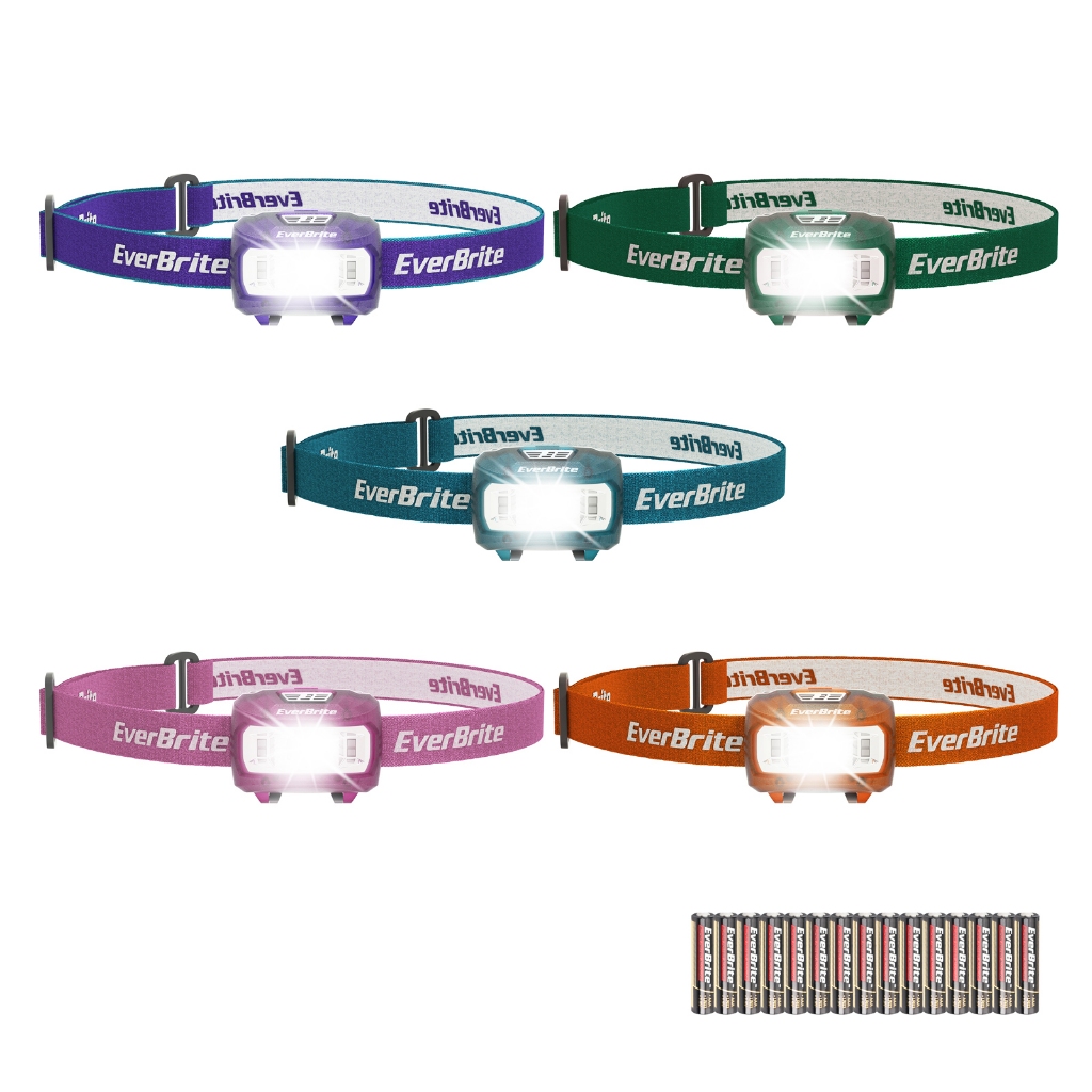EVERBRITE 300/50 Kids Headlamp ลูเมน ไฟฉายคาดหัวสําหรับเด็ก,ไฟท้าย,แถบคาดศีรษะปรับได้-สําหรับวิ่งเทรล,แคมป์ปิ้ง,เดินป่า,ของขวัญวันเด็ก