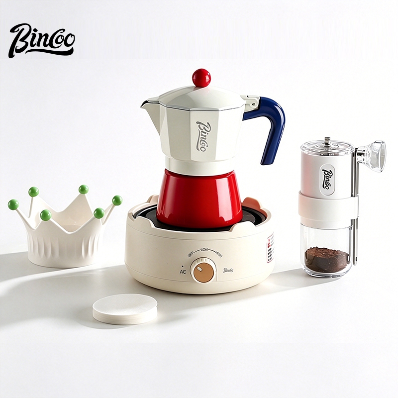 Bincoo วาล์วเดี่ยว Moka หม้อสไตล์บ้านหม้อกาแฟขนาดเล็กชุดกาแฟ Brewing Concentrate สกัดเอสเปรสโซเครื่อง 1 ถ้วย 3 ถ้วย 6 ถ้วย