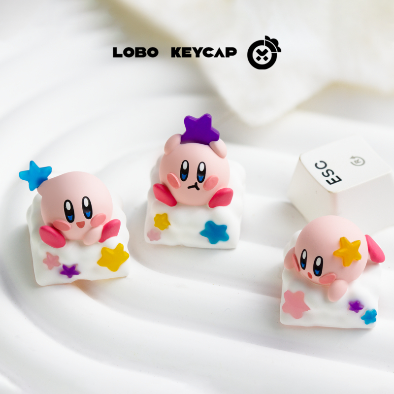 Kirby Keycaps MX Switch 3D Mechanical Resin Keycaps ESC DIY Creative ส่วนบุคคลการ์ตูน Kirby Keycaps