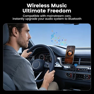Toocki บลูทูธ 6.0 Aux อะแดปเตอร์ไร้สายรถบลูทูธ USB ถึง 3.5 มม.แจ็คเสียงเพลงไมโครโฟนแฮนด์ฟรีสําหรับรถยนต์ลําโพง LED ตัวบ่งชี้