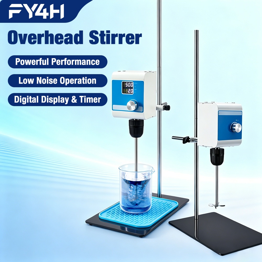 FY4H เครื่องกวนแบบแขวนดิจิตอลแล็บ Overhead Stirrer 60/120/200วัตต์ ความจุ20-60ลิตร รอบ100-2000รอบ/นาที