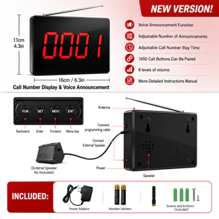 DAYTECH Pager ระบบการโทร Bell Call บริการลูกค้า ร้านอาหาร/โรงพยาบาลพร้อมโทรศัพท์ loceng buzzer