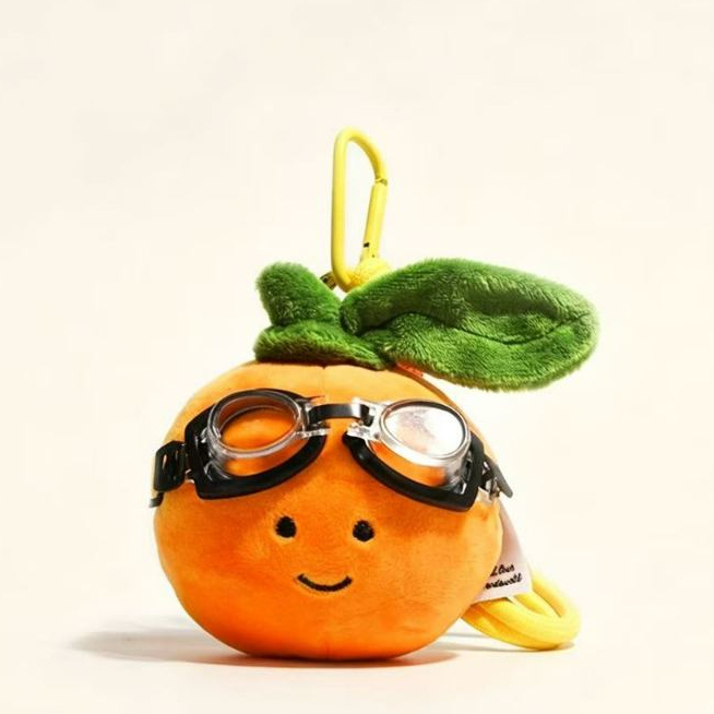 น่ารักเล็กๆน้อยๆสีส้มตุ๊กตาตุ๊กตาผลไม้พวงกุญแจกระเป๋านักเรียนจี้สนุกผักซิดนีย์จี้