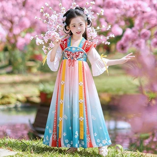 🚚ส่งจากไทย🚚แบบเยอะ ส่งของทุกวัน ชุดจีนโบราณเด็ก ชุดจีน ฮั่นฝู เด็ก Hanfu งานสวยมาก คอสเพลย์ Hanfu ชุดเจ้าหญิงเด็กสไตล์จีนสูท Tang สีแดงกระโปรงยาวโบราณ