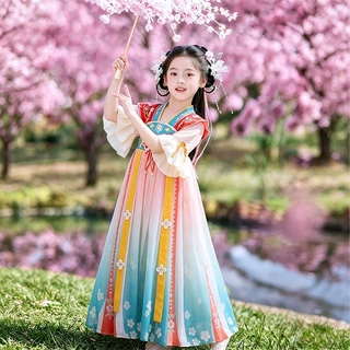 🚚ส่งจากไทย🚚แบบเยอะ ส่งของทุกวัน ชุดจีนโบราณเด็ก ชุดจีน ฮั่นฝู เด็ก Hanfu งานสวยมาก คอสเพลย์ Hanfu ชุดเจ้าหญิงเด็กสไตล์จีนสูท Tang สีแดงกระโปรงยาวโบราณ