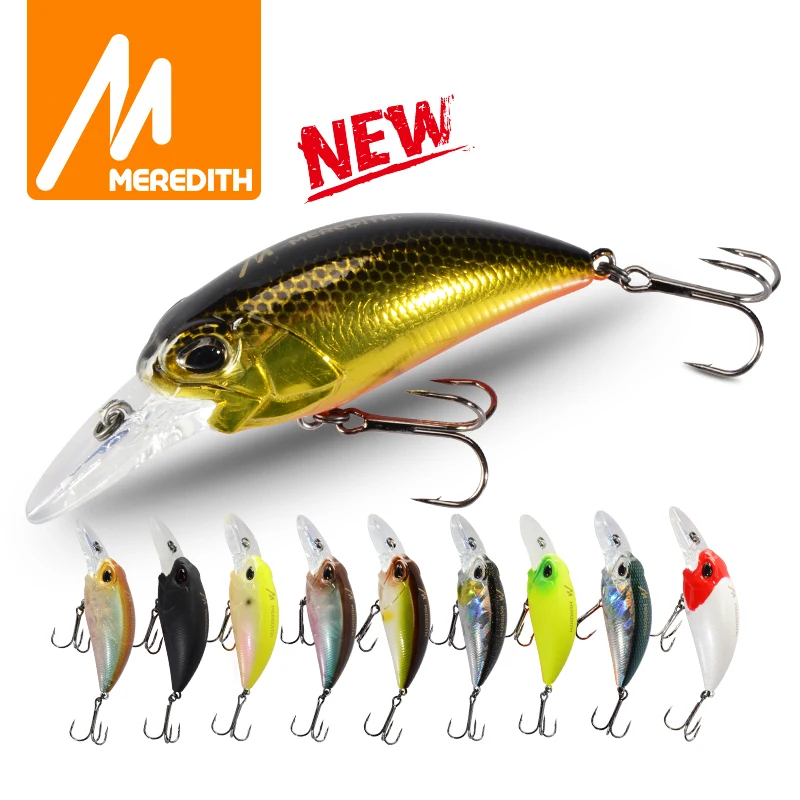 MEREDITH JERK CRANK M65 ลอย 14g รุ่นร้อนตกปลา Lure Hard เหยื่อ 11 สี Wobbler Crank คุณภาพ Professional ลึก 2.0-2.5m