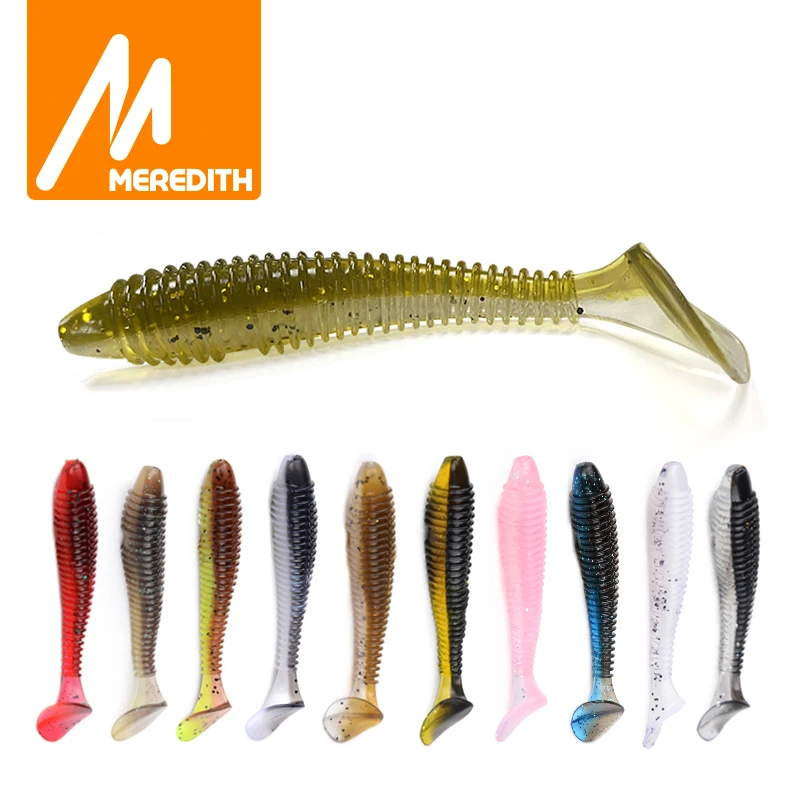 MEREDITH Swing Impact FAT เหยื่อตกปลา 75 มม.85 มม.180 มม.Paddle Tail Lures Wobbler ตกปลา soft Lure สําหรับเบสซิลิโคนเหยื่อ