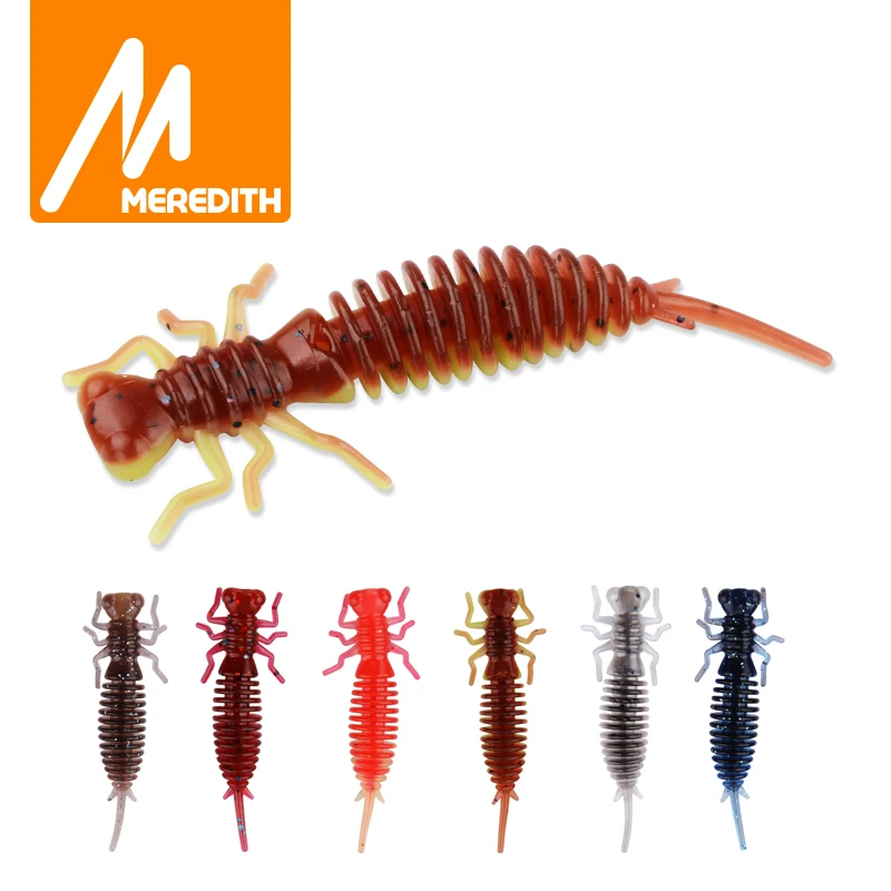 Soft Lures 50 มม.62 มม.85 มม.เหยื่อปลอมตกปลาหนอนซิลิโคน Bass Pike Minnow Swimbait Jigging เหยื่อพลาสติก MEREDITH