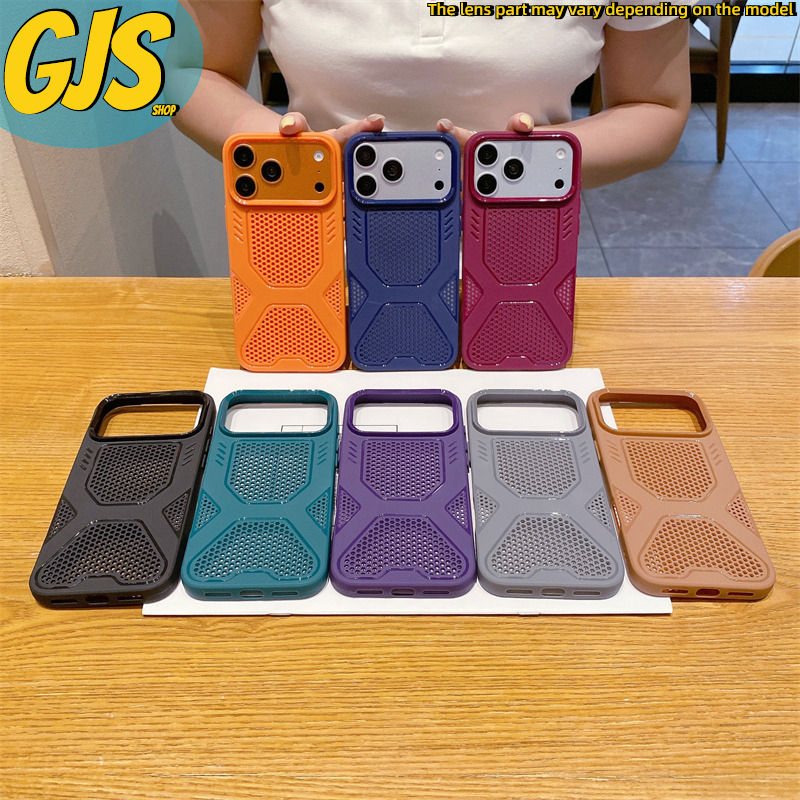 แฟชั่นขนาดใหญ่-รู X-รูปตาข่ายกระจายความร้อนและกันกระแทก ทีพียู เคสโทรศัพท์นุ่มสําหรับ ไอโฟน11 12 13 14 15 16 17มือโปร สูงสุด
