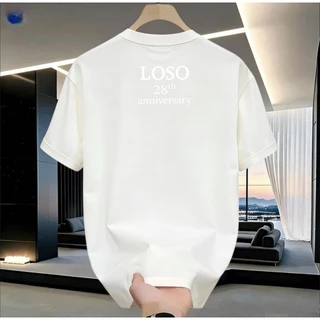 ประเทศไทย LOSO Band 28th Anniversary เสื้อยืดแขนสั้นผู้ชายผู้หญิงสไตล์เดียวกันหลวมสบายๆฤดูร้อน Street สวมใส่ครึ่งแขน