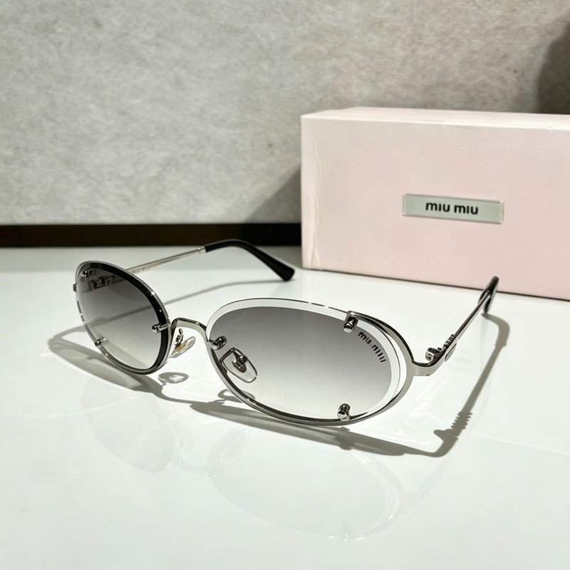 รูปไข่ Rimless สไตล์แว่นตากันแดดผู้หญิง Luxury Gold กรอบ UV400 ป้องกัน Retro แฟชั่น Shades ทุกวัน Party Streetwear แว่นตา